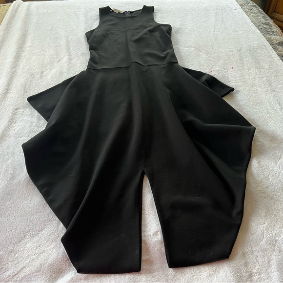 Stella McCartney Black Asymmetrical Handkerchief Hem Sleeveless Midi Dress 12 - Picture 8 of 12